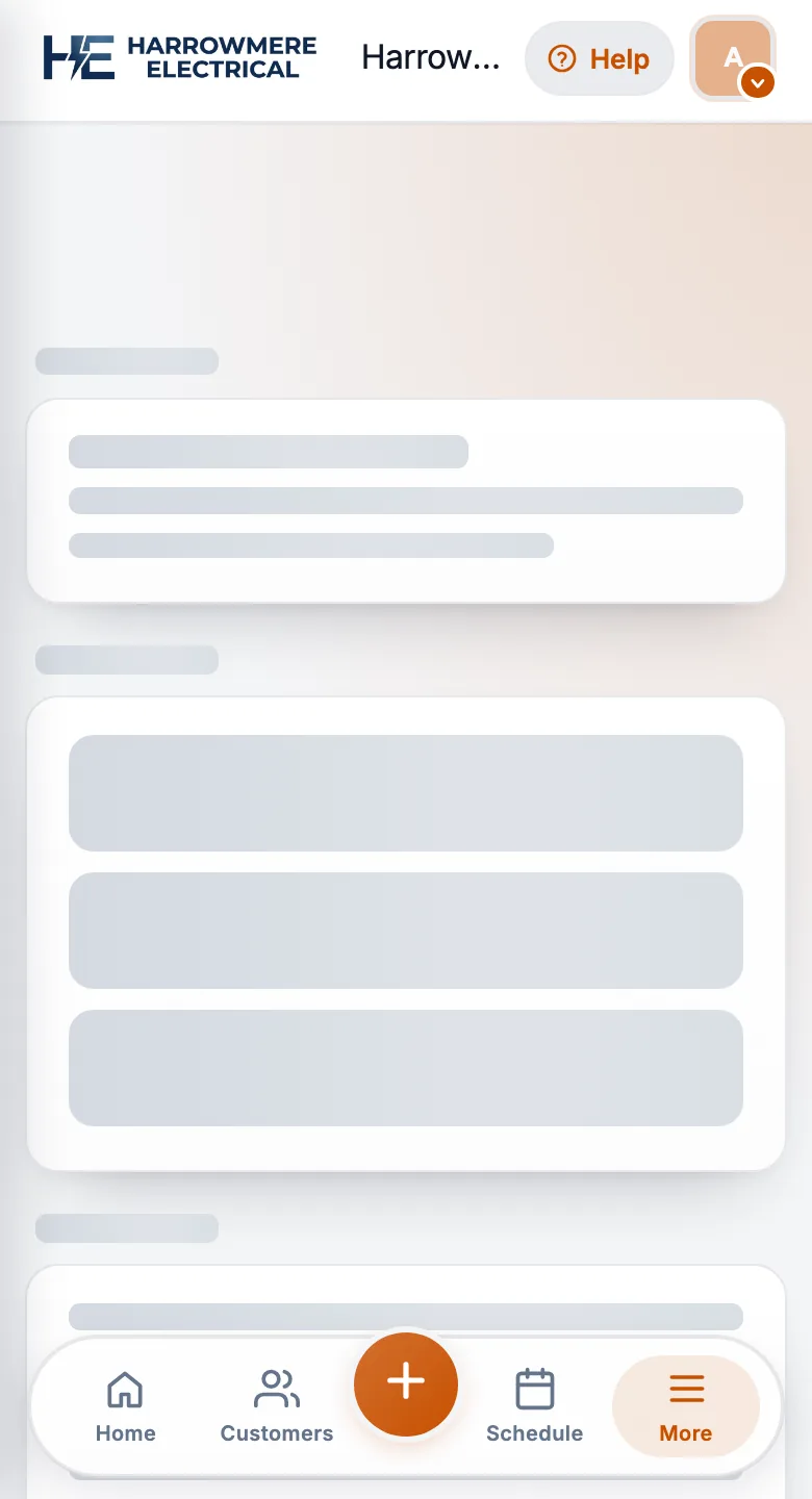 Team members list on a phone